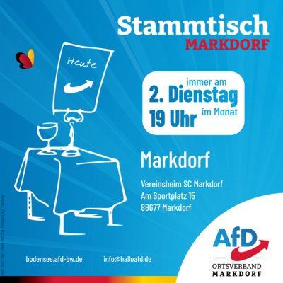 Event-Flyer Stammtisch Markdorf